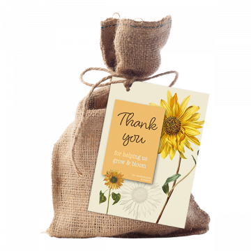 Thank you for helping us grow & bloom - Jute A6